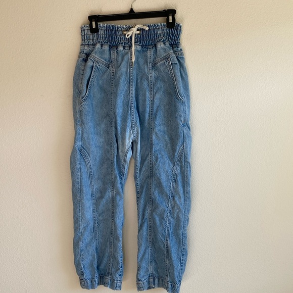 We The Free Arcadia Denim Harem Pants - Picture 3 of 15